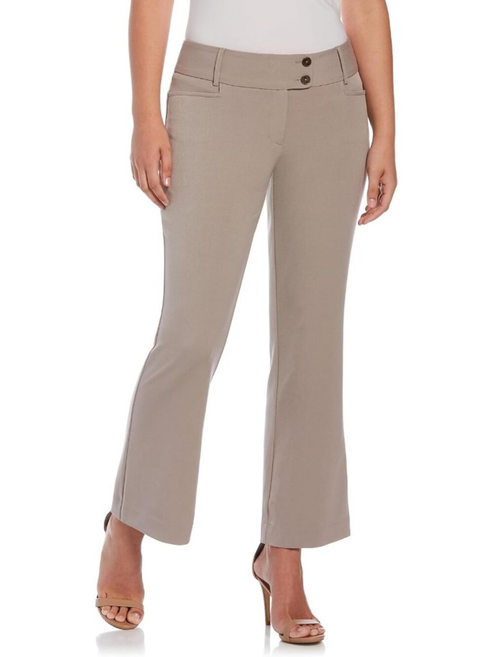 Curvy Fit Bootcut Dress Pants for Women | Gabardine Fabric, Stylish